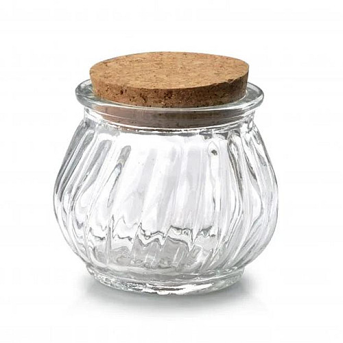 Комплект скляних банок Flora Basic Kitchen 7,6х7,8 см 6 шт Прозорий (SK000276)