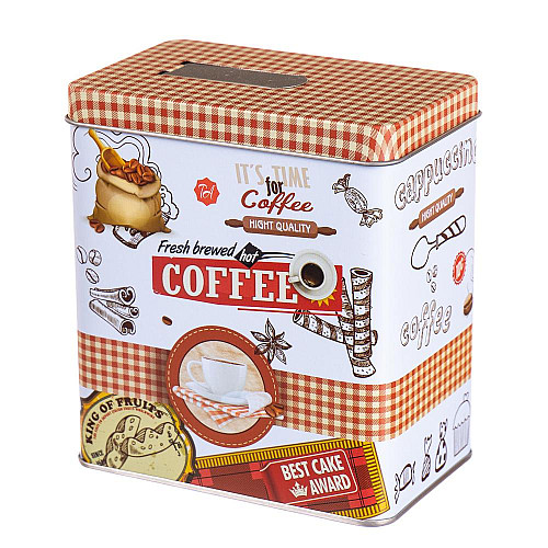 Коробка для хранения с дозатором Elso Coffee 8х14х12 см Разноцветный (SK000298)