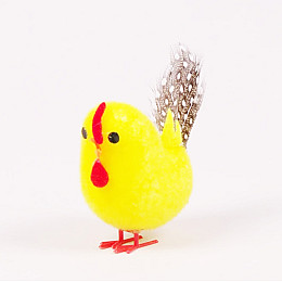 Декорація пасхальна Flora Курчатко 4 шт 40 см Желтый (44267)