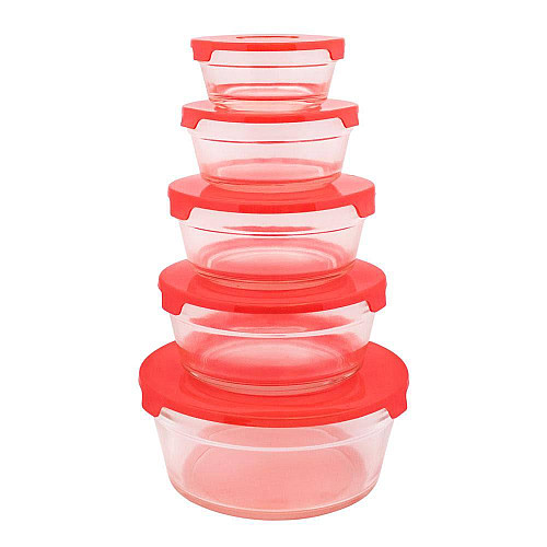 Набор емкостей Hoz Red Cherry 5шт Красный (MPL-0122G) (SK000487)
