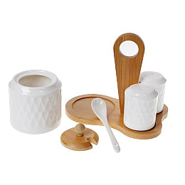 Набір для спецій BonaDi Naturel 289-345 на бамбуковій підставці (SK000506)