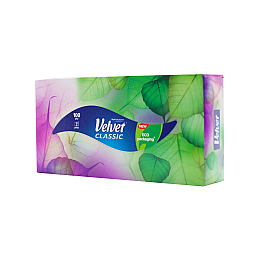 Салфетки в коробке Velvet Classic двухслойные 100 шт