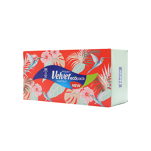 Серветки у коробці Velvet Pastels тришарові 120 шт
