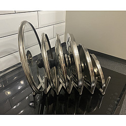 Подставка органайзер для крышек кастрюль IKEA VARIERA 701.548.00 14.5х10х8.5-50 см Хром