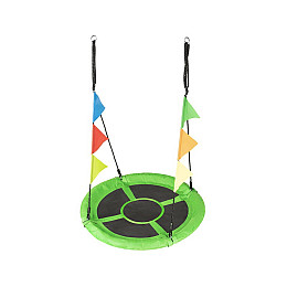 Садова гойдалка - гніздо Outtec XXL з прапорцями зелений