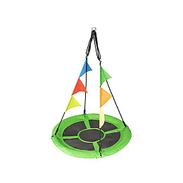 Садова гойдалка - гніздо Outtec XXL з прапорцями зелений