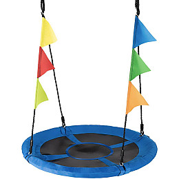 Садова гойдалка - гніздо Outtec XXL з прапорцями синій