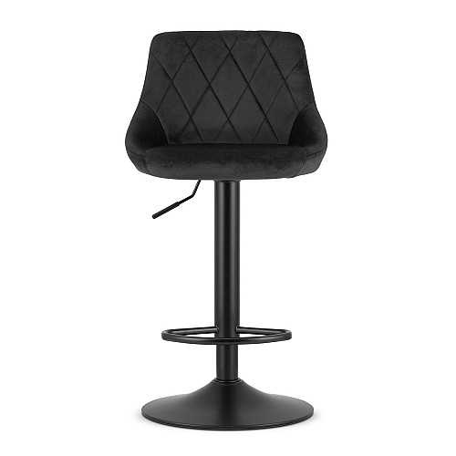 Барний стілець LEOBERT KAST Black (Aksamit)