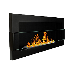 Біокамін GMT 900х400х120 BLACK MAT + СКЛО