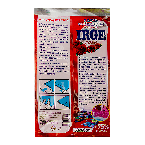 Парфумований вакуумний пакет для одягу Boni IRGE Роза 50*60 см
