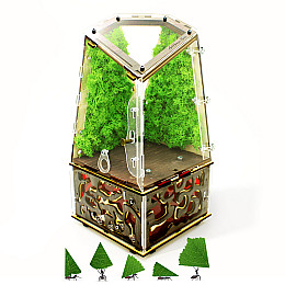 Вертикальна мурашина ферма AntHouse Flora Plus 340х160х160 мм Коричневий