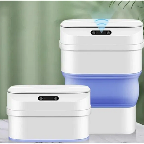 Розкладне відро для сміття RIAS ZSW-L11 з сенсорною кришкою 8L White (3_01529)