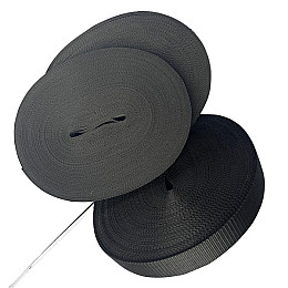 Лента окантовочная елочка отделочная Студия Комфорта 30мм репсовое плетение полиэстер Черный (1м)