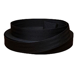 Лента окантовочная елочка отделочная Студия Комфорта 30мм репсовое плетение полиэстер Черный (1м)