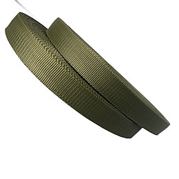 Лента окантовочная отделочная Студия Комфорта 23мм репсовое плетение Полиамид Хаки (1м)