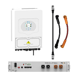 Комплект безперебійного живлення Deye 5 кВт / Pytes E-Box-4850 2,4 кВт*год/48В
