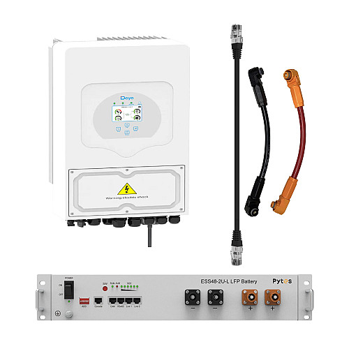 Комплект бесперебойного питания Deye 5 кВт / Pytes E-Box-4850 2,4 кВт*ч/48В