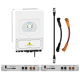 Комплект безперебійного живлення Deye 5 кВт / Pytes E-Box-4850 2 шт 2,4 кВт*год/48В