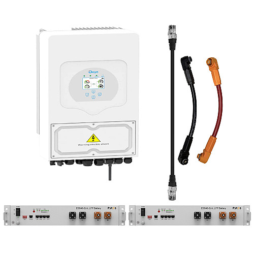 Комплект бесперебойного питания Deye 5 кВт / Pytes E-Box-4850 2 шт 2,4 кВт*ч/48В