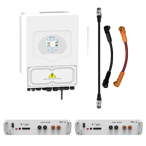 Комплект бесперебойного питания Deye 5 кВт / Pytes E-Box-48100R 2 шт 5,12 кВт*ч/51.2В