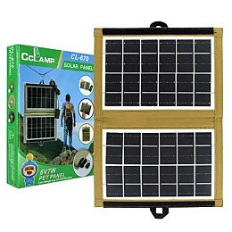 Cолнечная панель cкладная CCLamp CL-670 7W с USB выходом, универсальная зарядка от солнца solar panel