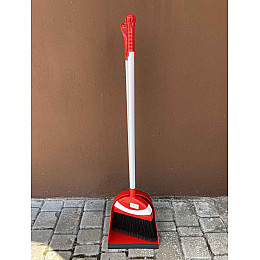 Совок со щеткой Stenson красный 330 ТЕ