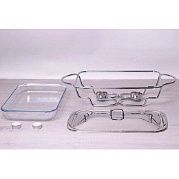 Мармит стеклянный прямоугольный 3 л Bohmann BH-2008