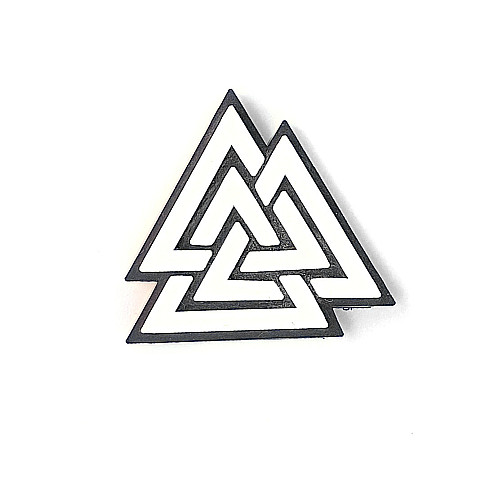 Шеврон (патч) на липучке Luxyart Валькнут 5 см белый (DB-005)