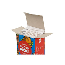 Зубочистки бамбуковые в индивидуальной бумажной упаковке One Chef 1000 шт