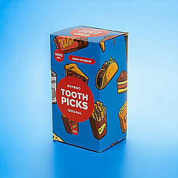 Зубочистки бамбуковые в индивидуальной бумажной упаковке One Chef 1000 шт