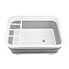 Сушарка для посуду RIAS розкладна силіконова White-Gray (3_01659)