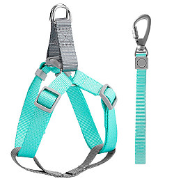 Шлея для собак и кошек с поводком Taotaopets 171120 L 2.0 cm 1,12 м Зеленый (10460-56775)
