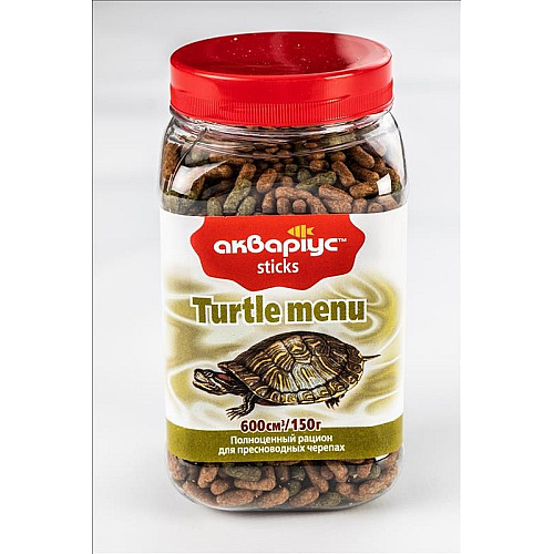 Корм Акваріус Меню для черепах палочки 150 г (4820079310024)