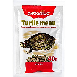 Корм Акваріус Меню для черепах палочки 40 г (4820079310017)