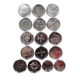 Набор монет в капсулах Collection Вооруженные Силы Украины 30 мм 16 шт Cеребристый (hub_2v1n7u)