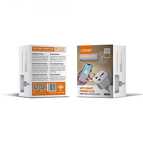 Розетка розумна Wi-Fi LDNIO SCW1050 2500W 10A White