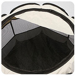 Манеж переносний вольєр розкладний Pethouse 91 см для домашніх тварин Pet Time Сірий (PH91)