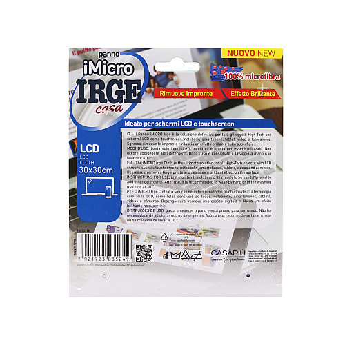 Микрофибра для стекла и мониторов Irge LCD 30*30 см