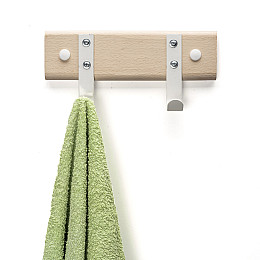 Вешалка настенная WESTERN HOUSE 24x10 см белая