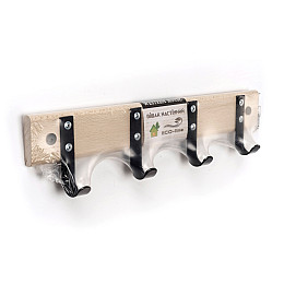 Вешалка настенная WESTERN HOUSE 47x10 см чёрная