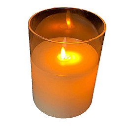 Свічка з Led підсвічуванням None з полум'ям що рухається і пультом управління (DN34730)