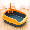 Туалет круглый для кошек Taotaopets 227701 40*29*13,5 cm Blue с лопаткой