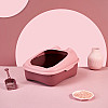 Туалет для кошек Taotaopets 268802 лоток для котов 40*30*20 cm Pink с лопаткой