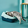 Туалет для кошек Taotaopets 268802 лоток для котов 40*30*20 cm Blue с лопаткой