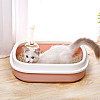 Туалет лоток для кошек Taotaopets 225501 46*38*13 см Pink с лопаткой