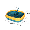 Туалет лоток для кошек с лопаткой Taotaopets 225501 46*38*13 см Синий (11051-62356)