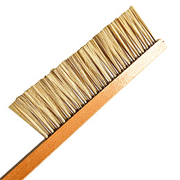 Щетка пасечная Lesko FS-007 с искусственной щетиной и деревянной ручкой 2 ряда