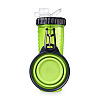 Бутылка для животных Snack-Duo для воды и корма со складной миской Green (3_03743)