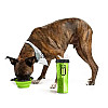 Бутылка для животных Snack-Duo для воды и корма со складной миской Green (3_03743)