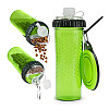 Бутылка для животных Snack-Duo для воды и корма со складной миской Green (3_03743)